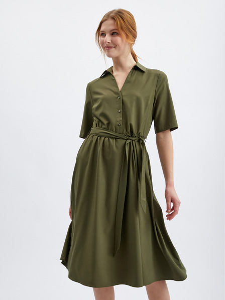 Orsay Khaki dámské šaty ORSAY