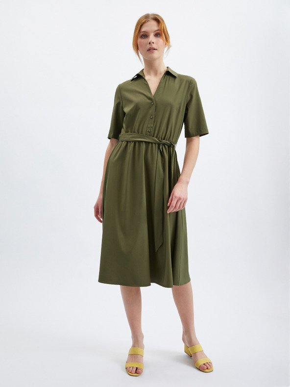 Orsay Khaki dámské šaty ORSAY