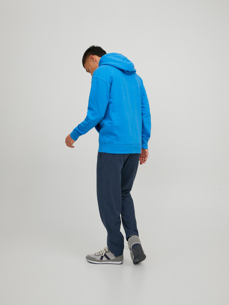 Jack & Jones Tmavě modré pánské kalhoty s příměsí lnu Jack & Jones Stace