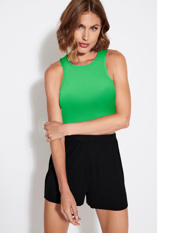 ONLY Světle zelený dámský crop top tílko ONLY Belia