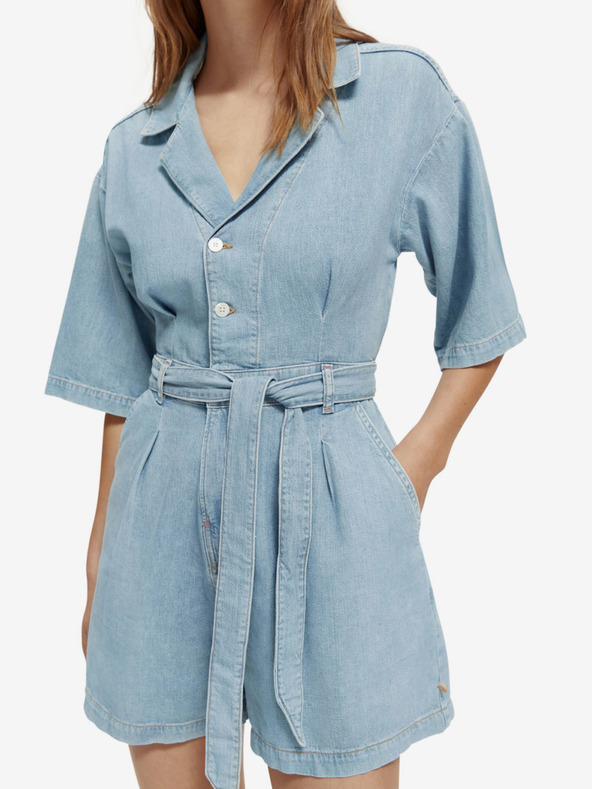 Scotch & Soda Světle modrý dámský džínový overal Scotch & Soda