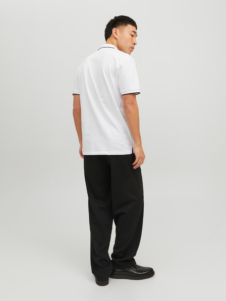 Jack & Jones Bílé pánské polo tričko Jack & Jones La Porter