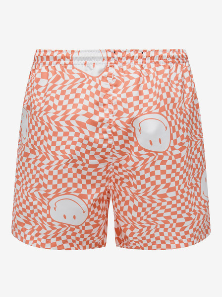 ONLY & SONS Oranžové pánské vzorované plavky ONLY & SONS Ted