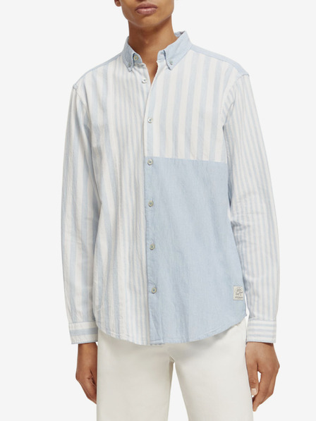 Scotch & Soda Modro-bílá pánská pruhovaná košile Scotch & Soda