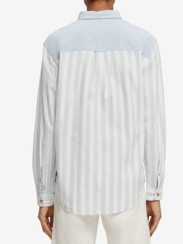 Scotch & Soda Modro-bílá pánská pruhovaná košile Scotch & Soda