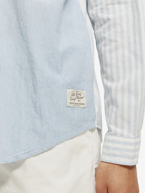 Scotch & Soda Modro-bílá pánská pruhovaná košile Scotch & Soda