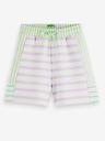 Scotch & Soda Fialovo-bílé dámské pruhované teplákové kraťasy Scotch & Soda