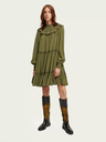 Scotch & Soda Khaki dámské šaty s volány Scotch & Soda