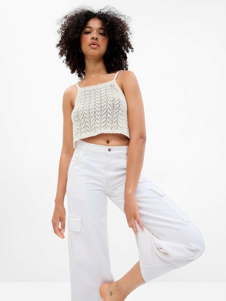 GAP Háčkovaný crop top GAP