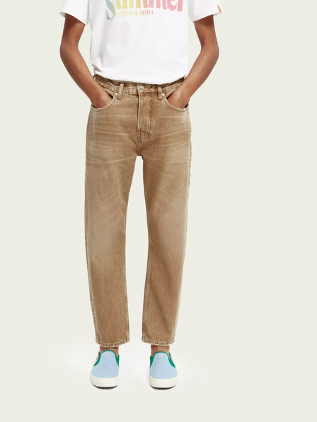 Scotch & Soda Béžové pánské straight fit džíny Scotch & Soda
