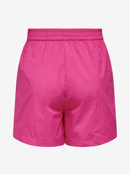 ONLY Tmavě růžové dámské šusťákové kraťasy ONLY Nellie