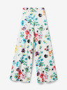 Desigual Bílé dámské květované kalhoty Desigual Daniela