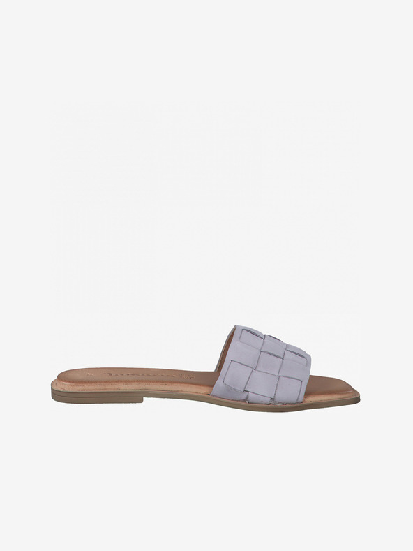 Tamaris Světle fialové kožené pantofle Tamaris