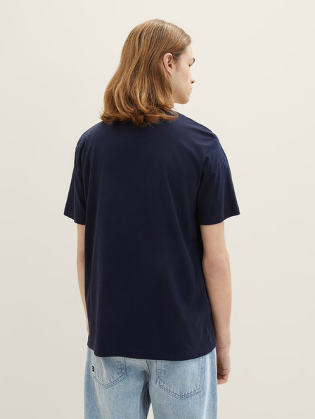 Tom Tailor Denim Tmavě modré pánské tričko Tom Tailor Denim