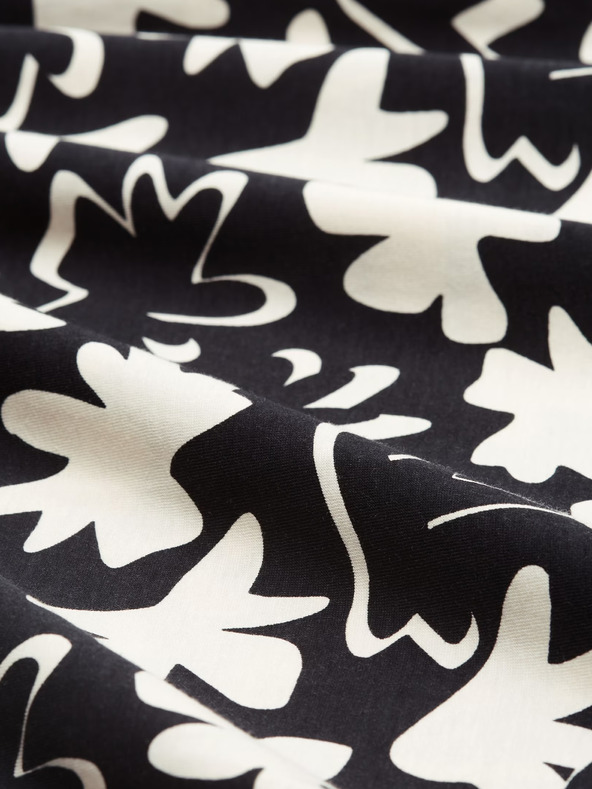 Tom Tailor Denim Bílo-černé pánské vzorované tričko Tom Tailor Denim