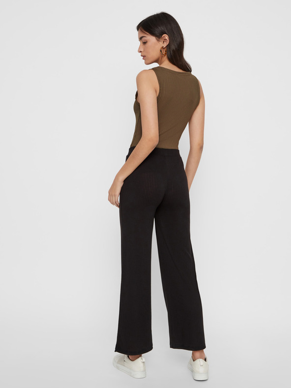 Pieces Černé kalhoty Pieces Molly