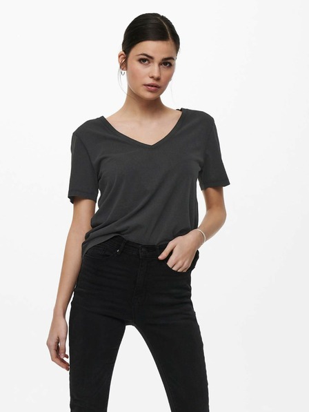 Jacqueline de Yong Černé basic tričko JDY Farock