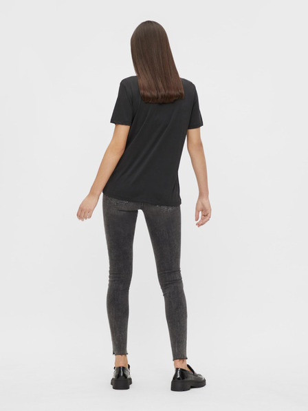 Pieces Tmavě šedé skinny fit džíny Pieces Delly