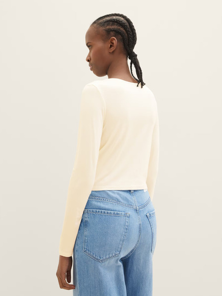 Tom Tailor Denim Krémové dámské tričko Tom Tailor Denim
