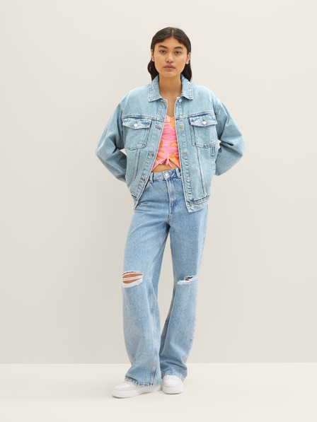 Tom Tailor Denim Světle modré dámské široké džíny Tom Tailor Denim