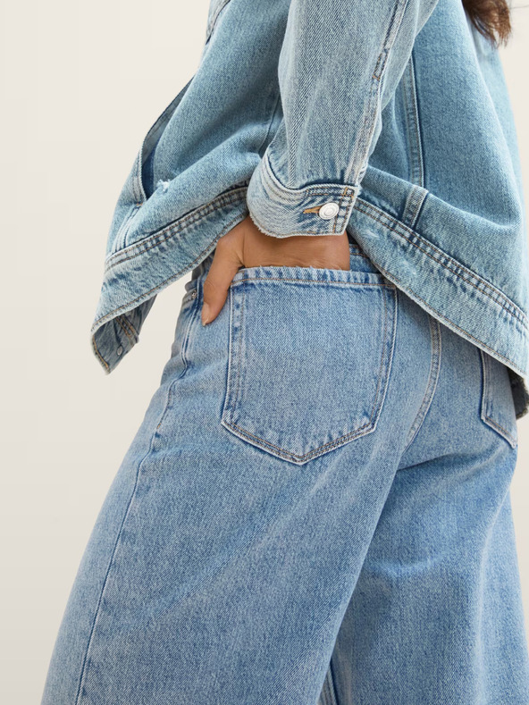 Tom Tailor Denim Světle modré dámské široké džíny Tom Tailor Denim