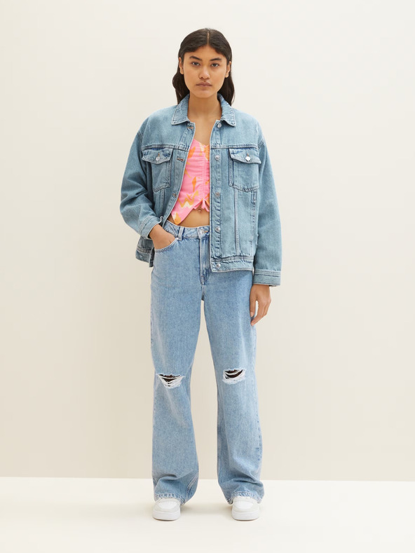 Tom Tailor Denim Světle modré dámské široké džíny Tom Tailor Denim