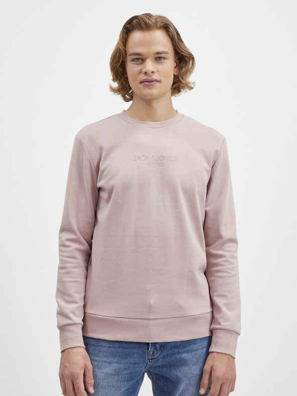 Jack & Jones Starorůžová pánská mikina Jack & Jones Loui