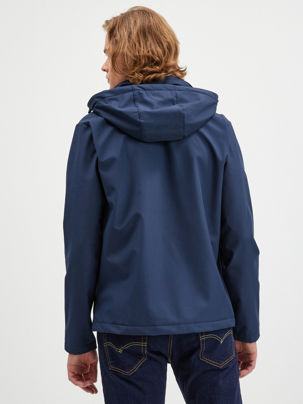 Jack & Jones Tmavě modrá pánská lehká bunda s kapucí Jack & Jones Tyson