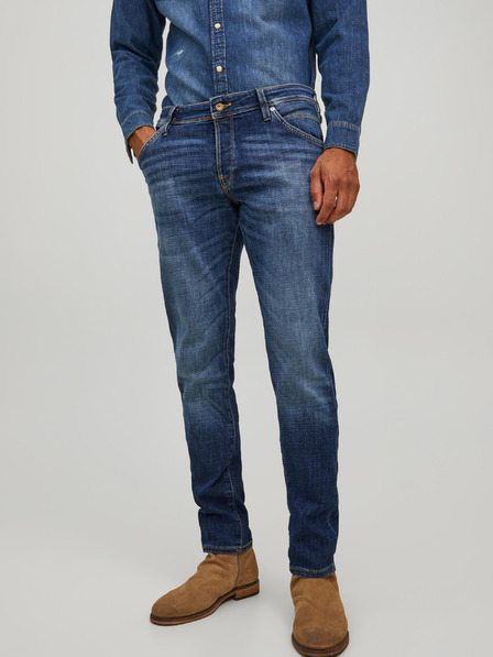 Jack & Jones Modré pánské slim fit džíny Jack & Jones Glenn