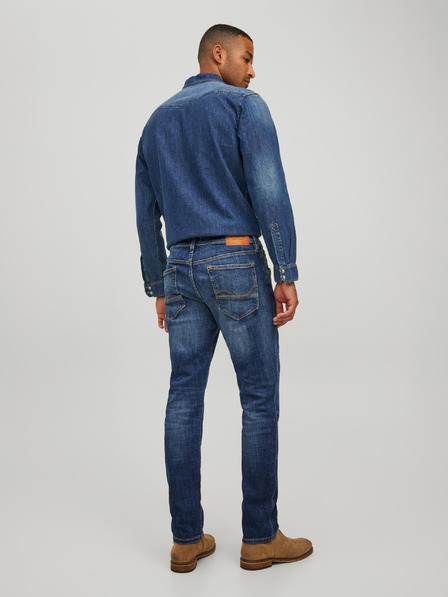 Jack & Jones Modré pánské slim fit džíny Jack & Jones Glenn