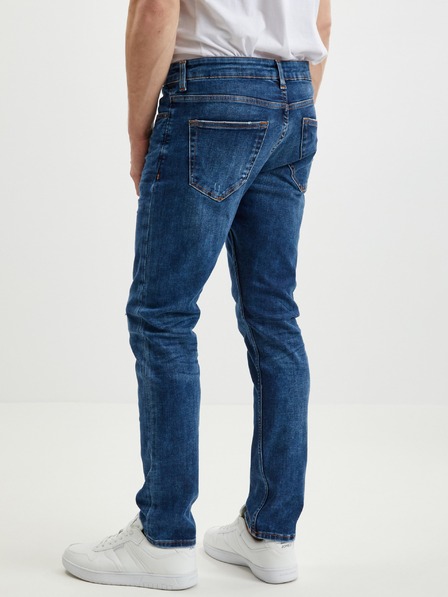 ONLY & SONS Tmavě modré pánské slim fit džíny ONLY & SONS Loom