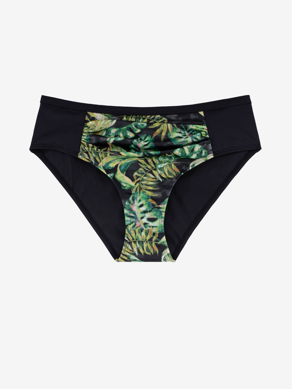DORINA Zeleno-černý dámský vzorovaný spodní díl plavek DORINA Kano