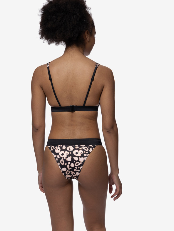 DORINA Růžovo-černý dámský vzorovaný horní díl plavek DORINA Lagos