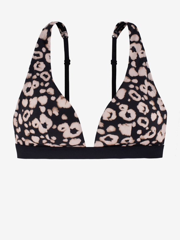 DORINA Růžovo-černý dámský vzorovaný horní díl plavek DORINA Lagos