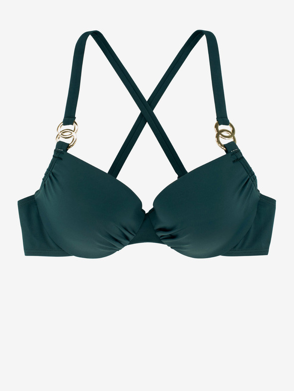 DORINA Tmavě zelený dámský horní díl plavek DORINA Opio