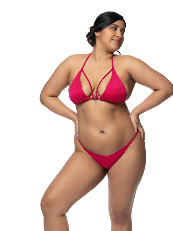 DORINA Tmavě růžový dámský spodní díl plavek DORINA Abuja