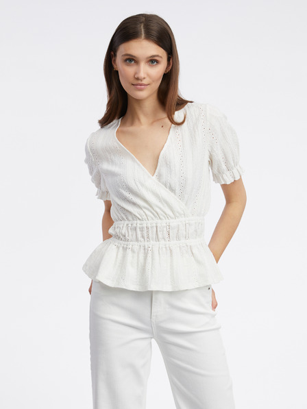 Orsay Bílá dámská vzorovaná halenka ORSAY