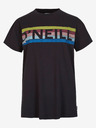 O'Neill Černé dámské tričko s potiskem O'Neill CONNECTIVE GRAPHIC LONG TSHIRT