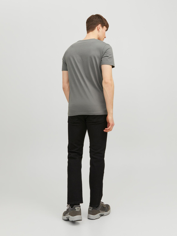 Jack & Jones Šedé pánské basic tričko Jack & Jones Organic