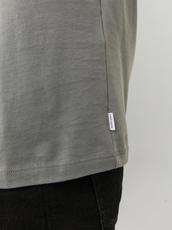 Jack & Jones Šedé pánské basic tričko Jack & Jones Organic