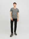 Jack & Jones Šedé pánské basic tričko Jack & Jones Organic