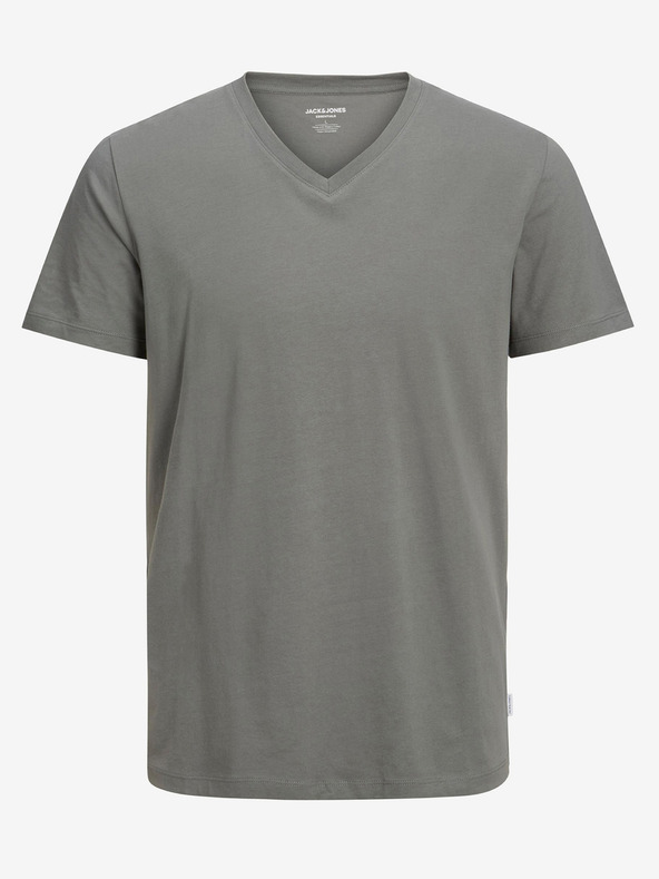Jack & Jones Šedé pánské basic tričko Jack & Jones Organic