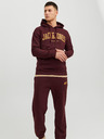 Jack & Jones Vínová pánská mikina s kapucí Jack & Jones Josh