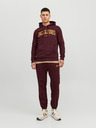 Jack & Jones Vínová pánská mikina s kapucí Jack & Jones Josh