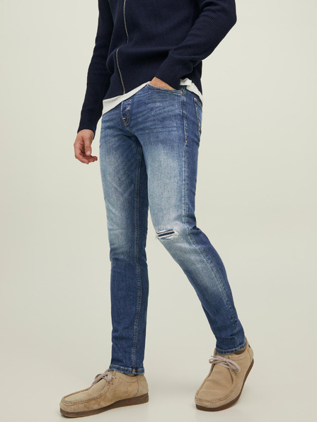 Jack & Jones Modré pánské slim fit džíny Jack & Jones Glenn