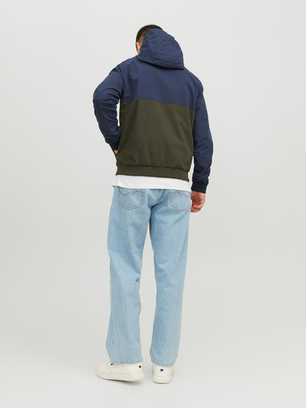 Jack & Jones Khaki-modrá pánská lehká bunda Jack & Jones Rush