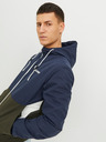 Jack & Jones Khaki-modrá pánská lehká bunda Jack & Jones Rush