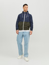 Jack & Jones Khaki-modrá pánská lehká bunda Jack & Jones Rush