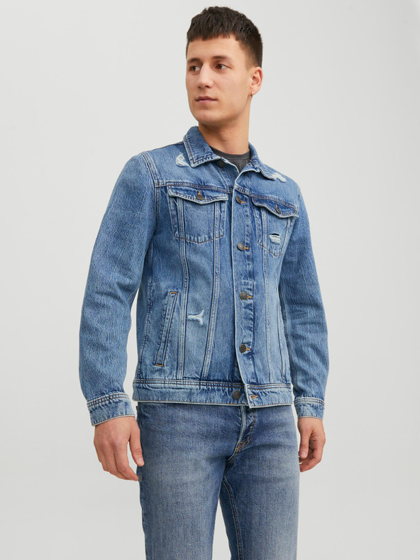 Jack & Jones Modrá pánská džínová bunda Jack & Jones Jean