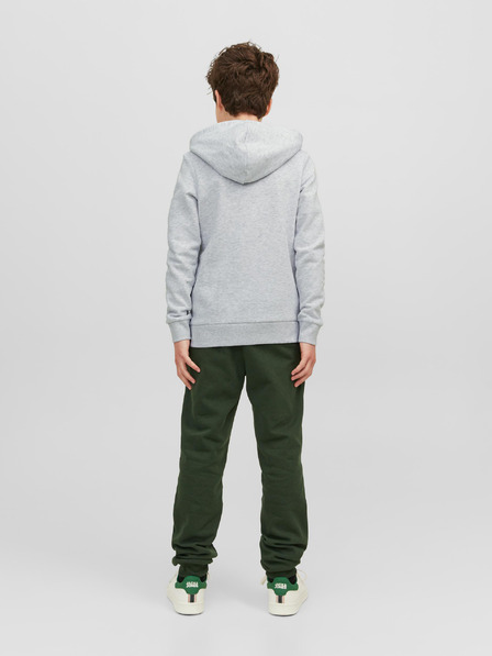 Jack & Jones Světle šedá klučičí žíhaná mikina s kapucí Jack & Jones Josh